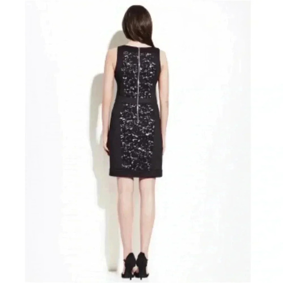 BETSEY JOHNSON Cocktail Sheath Dress Size 4 Black Lace Sleeveless Party Lined - Picture 3 of 15